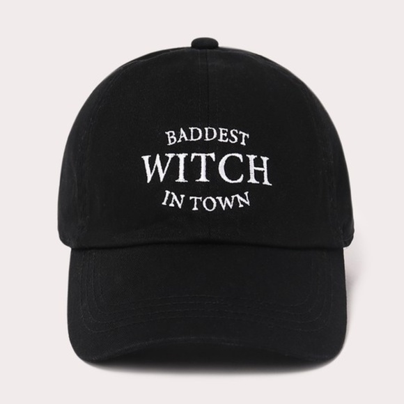 Accessories - SOLD OUT Black Baddest Witch In Town Halloween Fall Women's Baseball Cap Hat